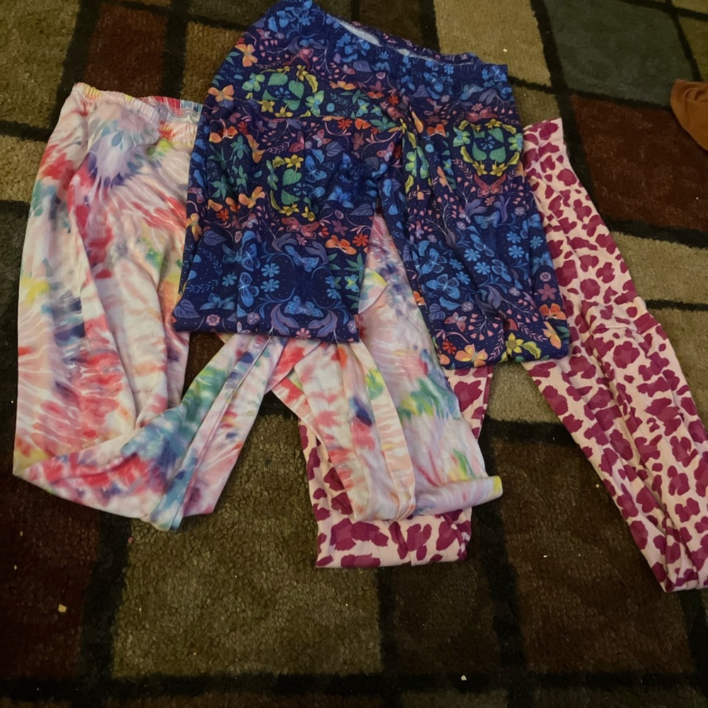 lot of 3 pajama pants. these pants are from children’s place and are size 14.